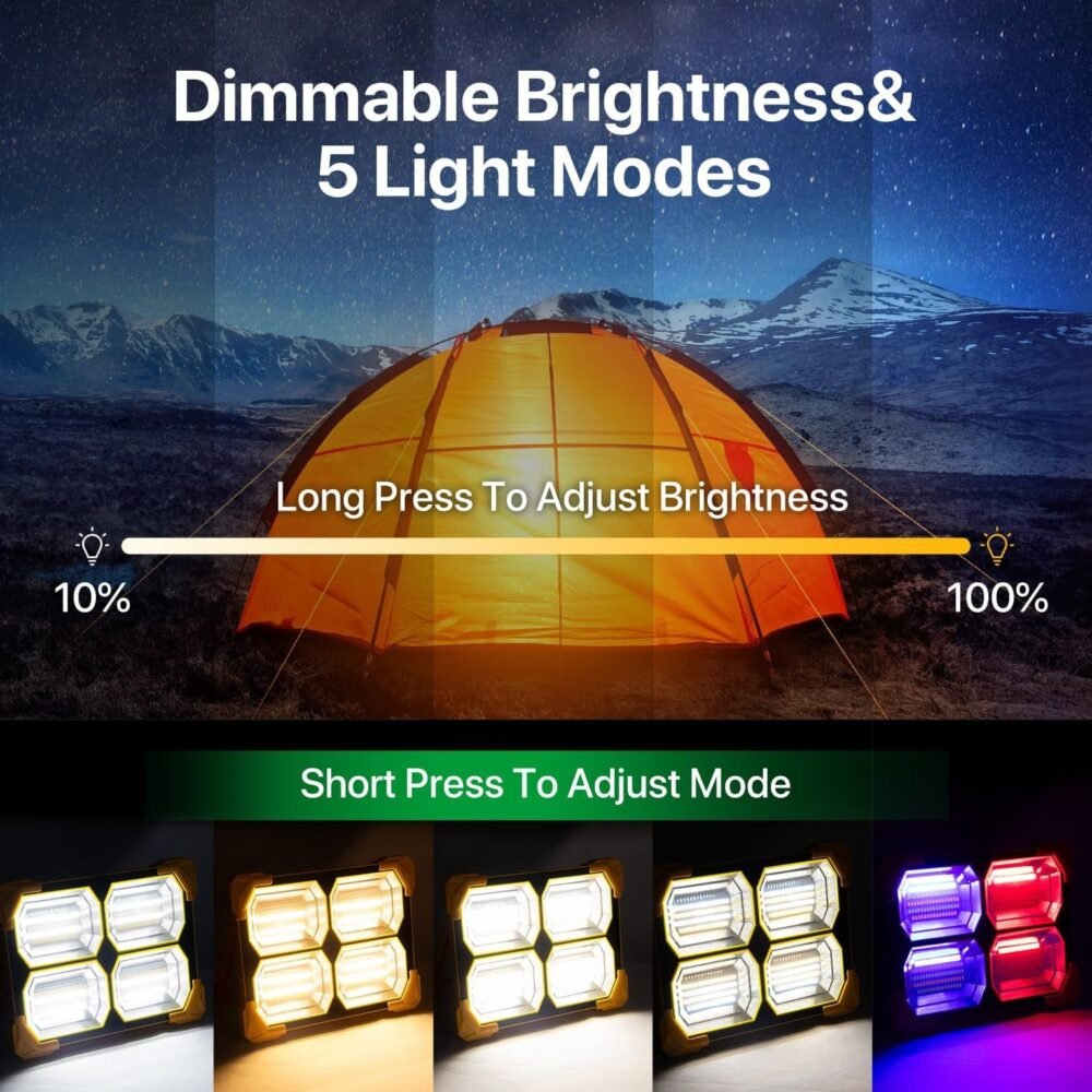 High Power Solar LED Flood Light – Rechargeable Outdoor Security