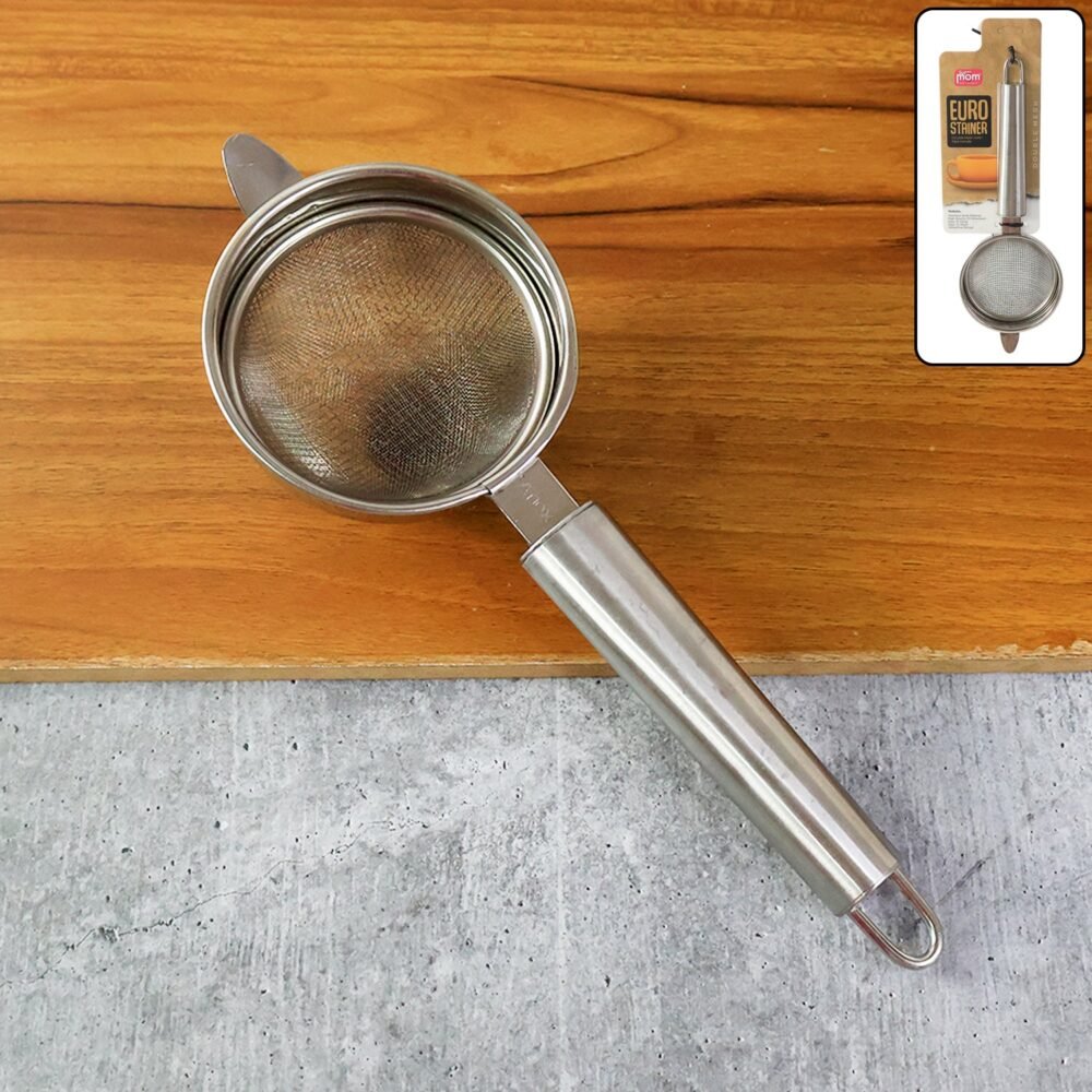 Medium Euro Mesh Strainer – Double Mesh Stainless Steel Filter