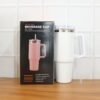 Insulated Stainless Steel Travel Tumbler – 890 ML White with Handle