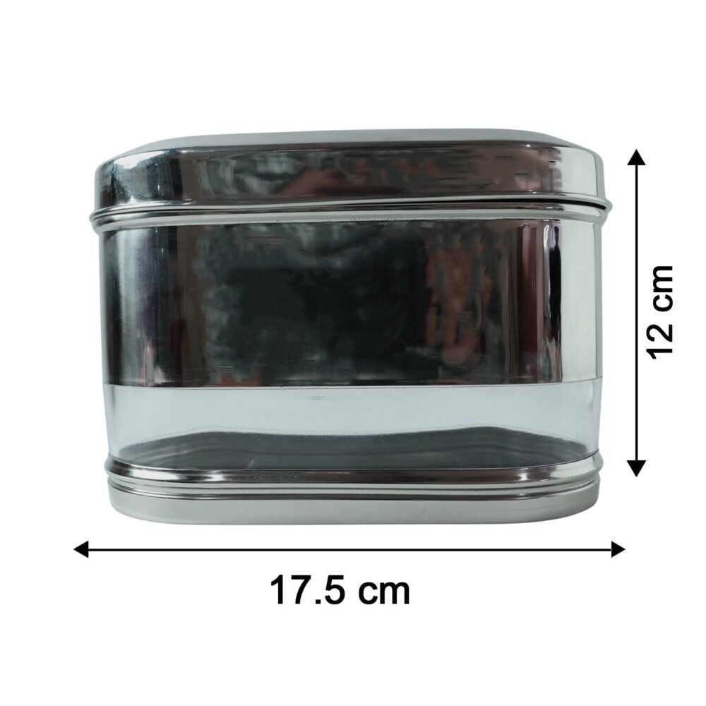 Stainless Steel Oval Canister – Airtight Food Storage for Freshness