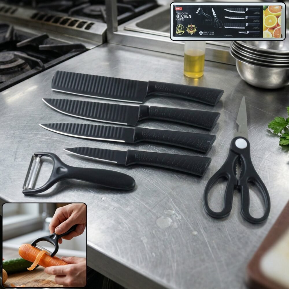 Kitchen Knife Set – Complete 6-in-1 Multipurpose Tool for Home & Kitchen