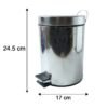 Stainless Steel Pedal Dustbin – Compact & Hygienic Waste Disposal