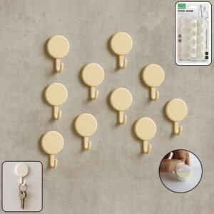 Self Adhesive Wall Hooks – No Drill, Strong Hold 10 Pack