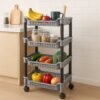Plastic Storage Rack – 4-Layer Ventilated Multipurpose Organizer