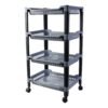 Plastic Storage Rack – 4-Layer Ventilated Multipurpose Organizer