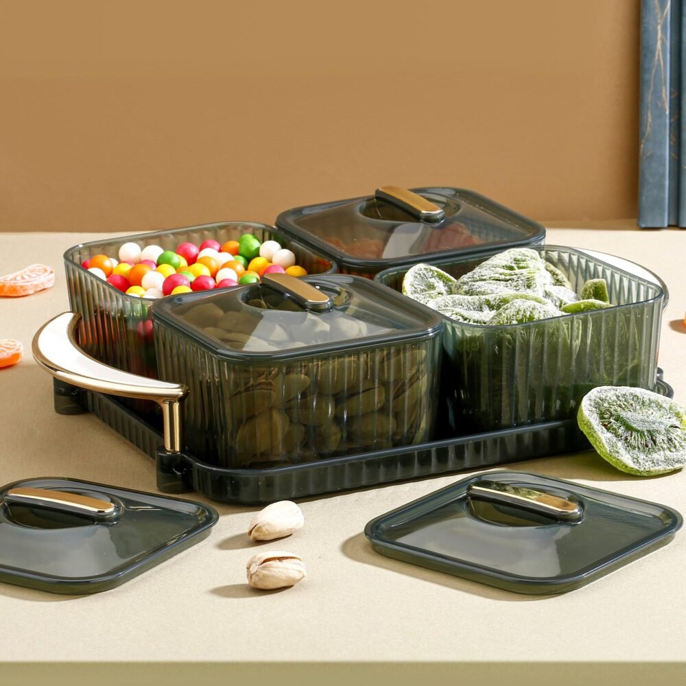 Storage-box-04_50e399ab-611f-40bf-8f39-cb5e9d8ea31d.jpg Dryfruit Storage Box – Luxury 4-Piece Airtight Set with Tray