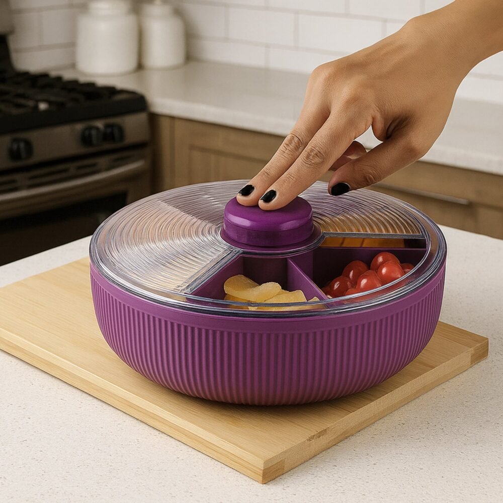 Rotating Dry Fruit Storage Container – Multipurpose Snack Organizer