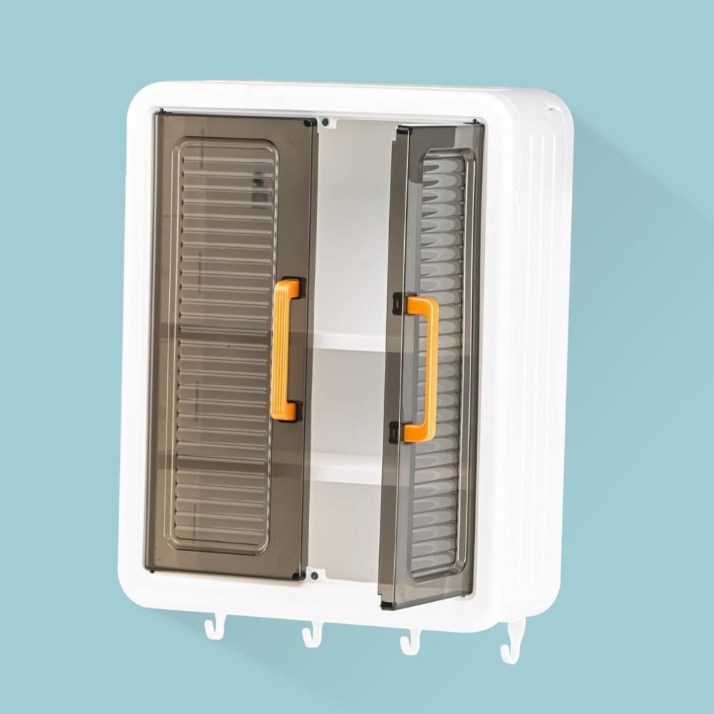Wall-Mounted Kitchen Storage Cabinet – Spacious with Sliding Doors