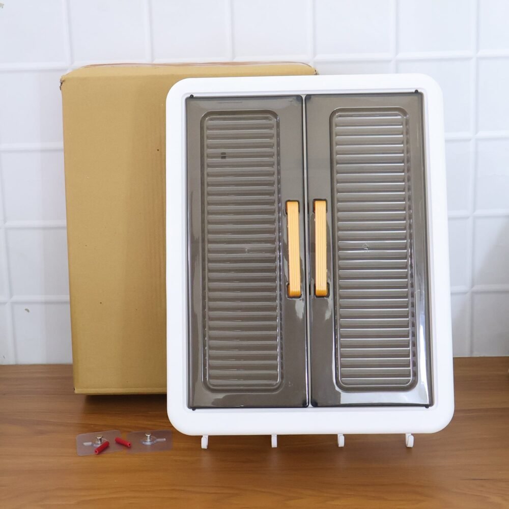Wall-Mounted Kitchen Storage Cabinet – Spacious with Sliding Doors