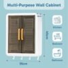Wall-Mounted Kitchen Storage Cabinet – Spacious with Sliding Doors