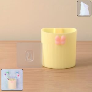 StorageContainer-WOSKU-01.jpg Wall-Mounted Toothbrush Holder – Butterfly Design & Strong Adhesive