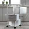 Kitchen Storage Trolley – Premium 3-Layer Hexagon Metal Organizer with Wheels