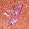 StylishFoldablePencilwithScale-02.jpg Kids Stationery Set – Fun Pink Design for School & Gifting