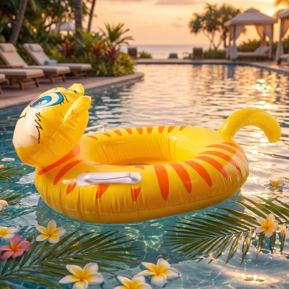 Swimming-Ring-3.jpg Kids Inflatable Tiger Swim Ring – Safe Water Play Float for Kids