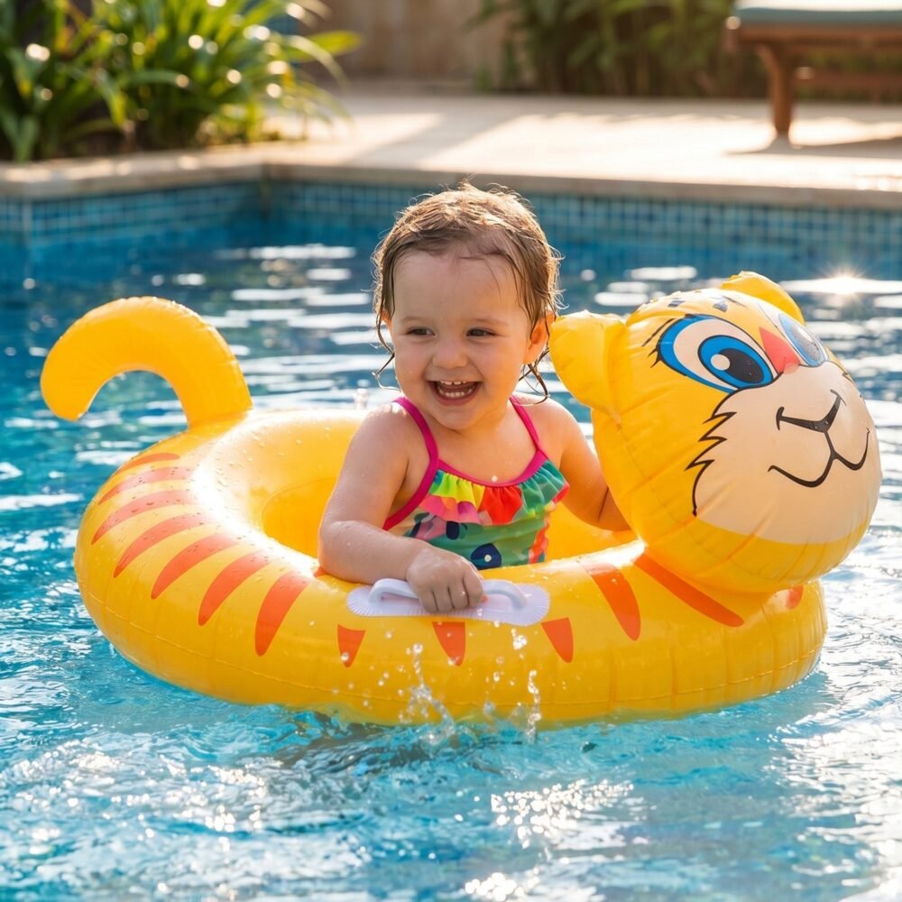 Swimming-Ring-4.jpg Kids Inflatable Tiger Swim Ring – Safe Water Play Float for Kids