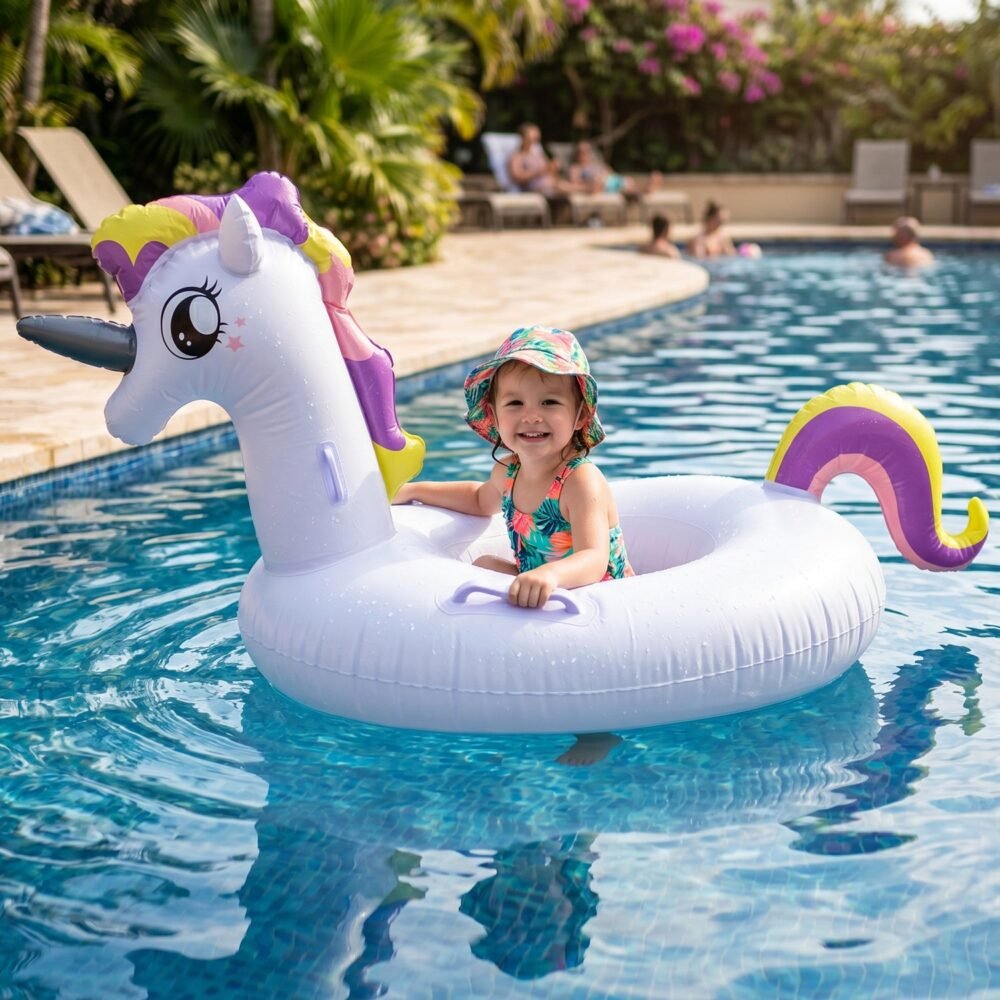 Swimming-Ring_3_-5.jpg Kids Inflatable Unicorn Swim Ring – Durable Pool Float with Handles