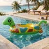 Kids Inflatable Turtle Swim Ring – Safe & Durable Pool Float