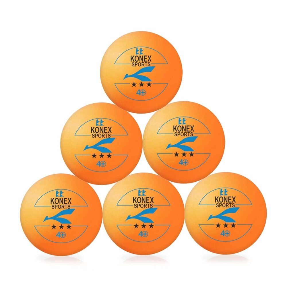 3-Star Table Tennis Balls – Durable High Bounce Pack of 6