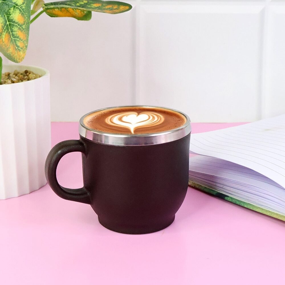 Stainless Steel Cappuccino Mugs – Double Wall Insulated 100ML Set