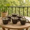 Stainless Steel Cappuccino Mugs – Double Wall Insulated 100ML Set