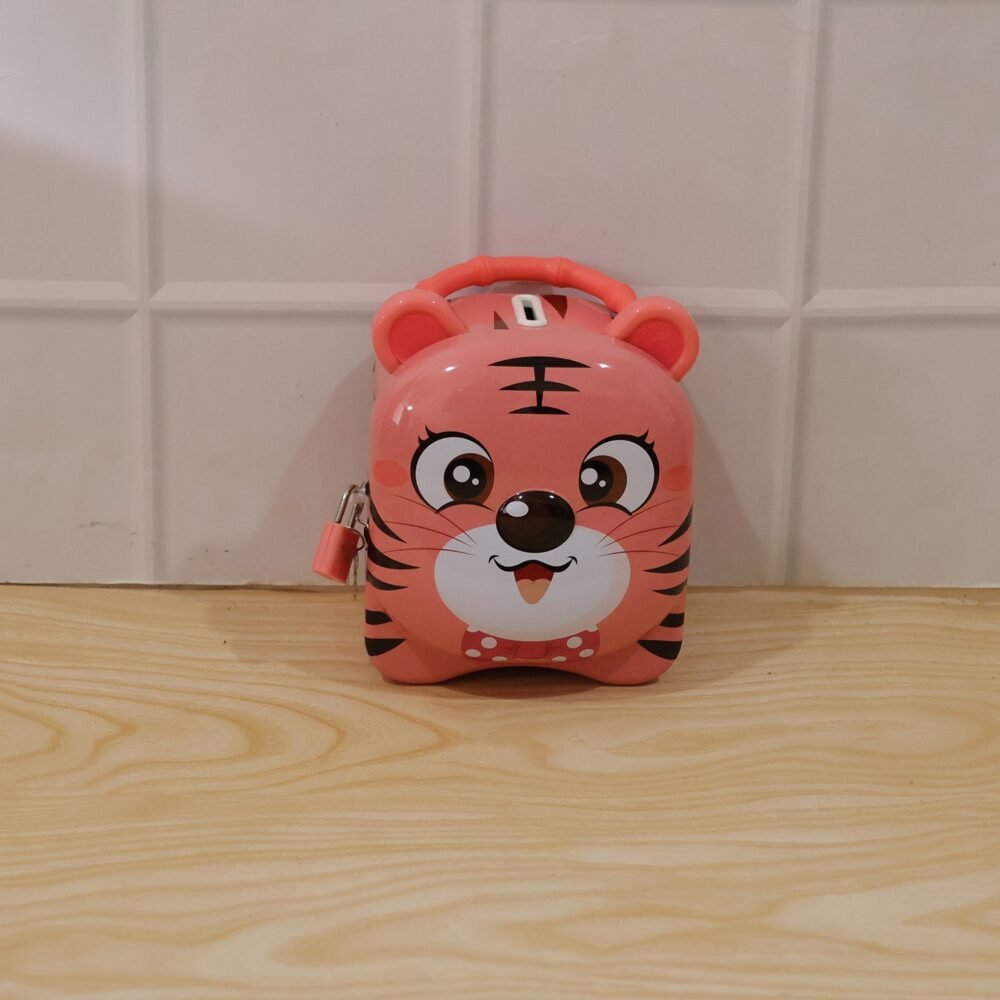 Kids Money Bank – Durable Metal Piggy Bank with Lock & Key