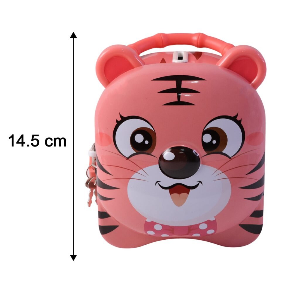 Kids Money Bank – Durable Metal Piggy Bank with Lock & Key