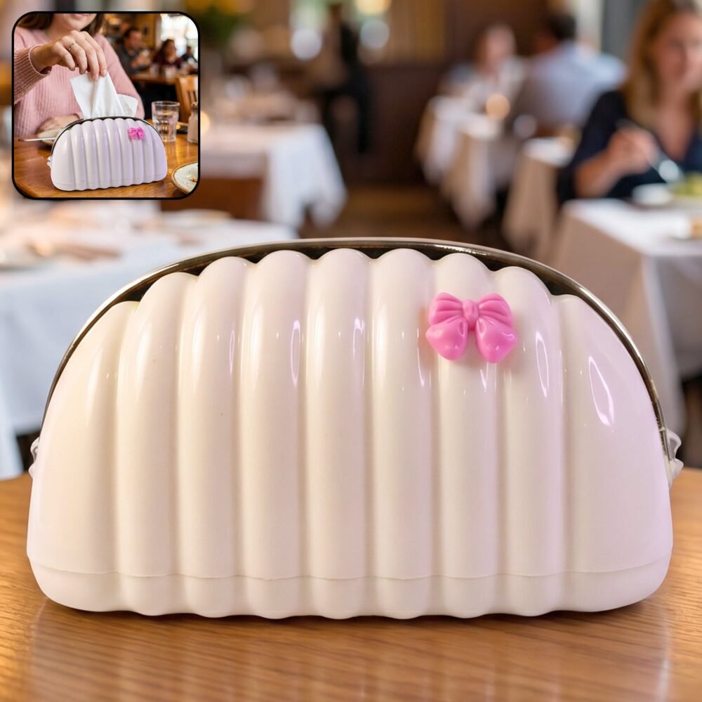 Tissue-Paper-Holder-1_24291abe-c423-45dc-9667-4a6a85a13df4.jpg Shell Shape Tissue Dispenser – Elegant Decor for Home & Car