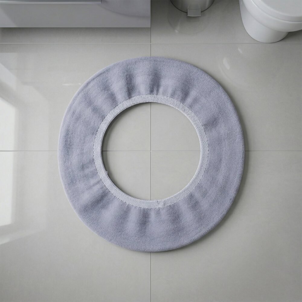 Soft Fabric Elastic Toilet Seat Cover – Washable & Comfortable Fit