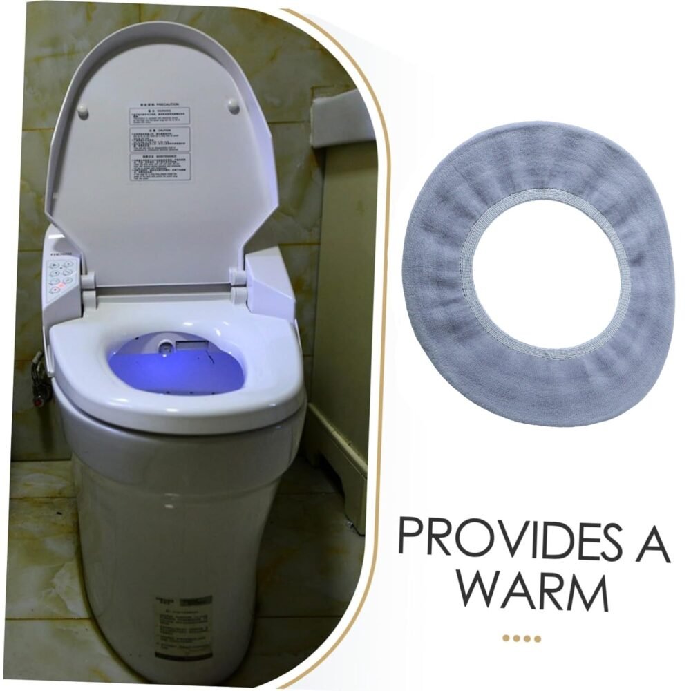 Soft Fabric Elastic Toilet Seat Cover – Washable & Comfortable Fit