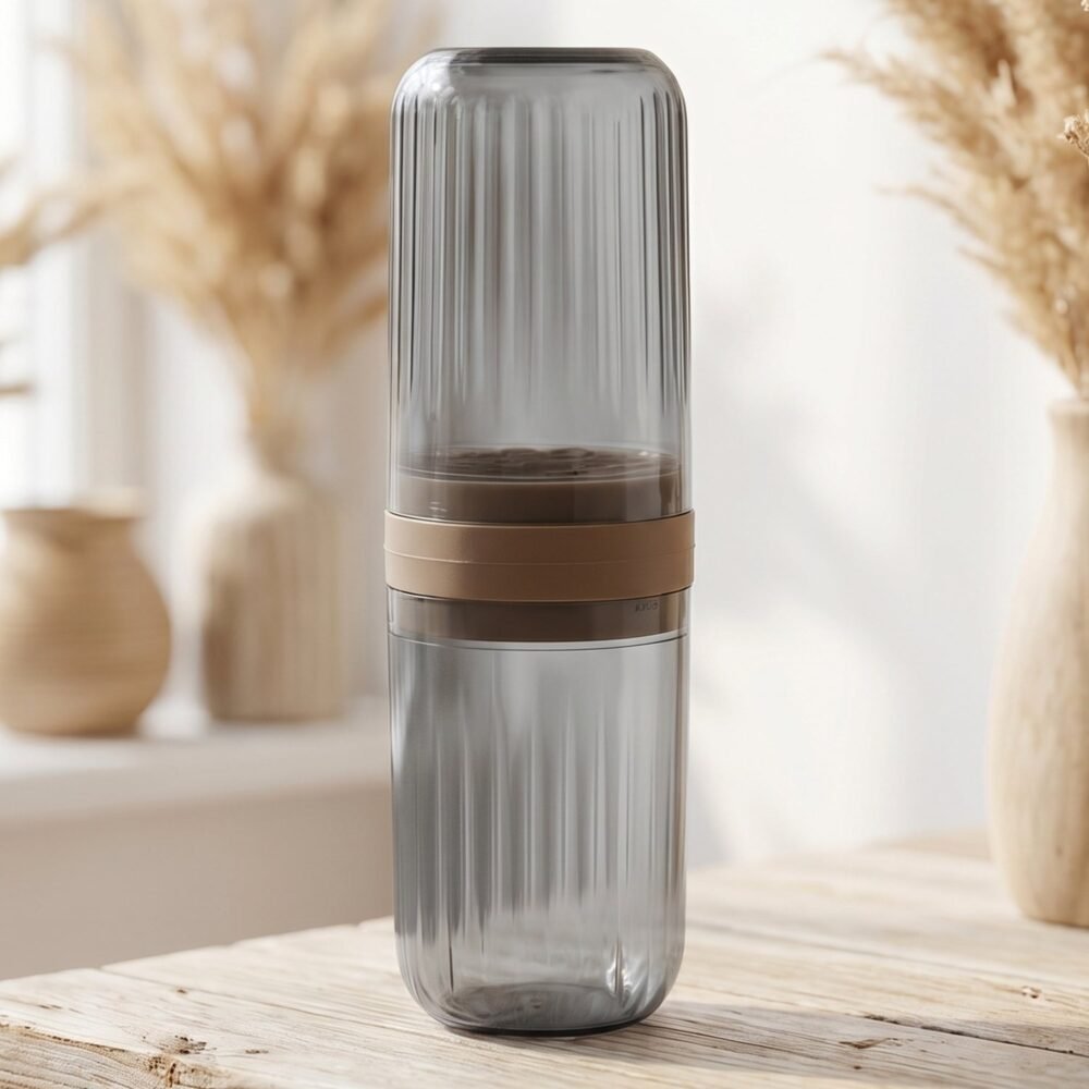Travel Toothbrush Holder – Compact & Leakproof with Foldable Glass