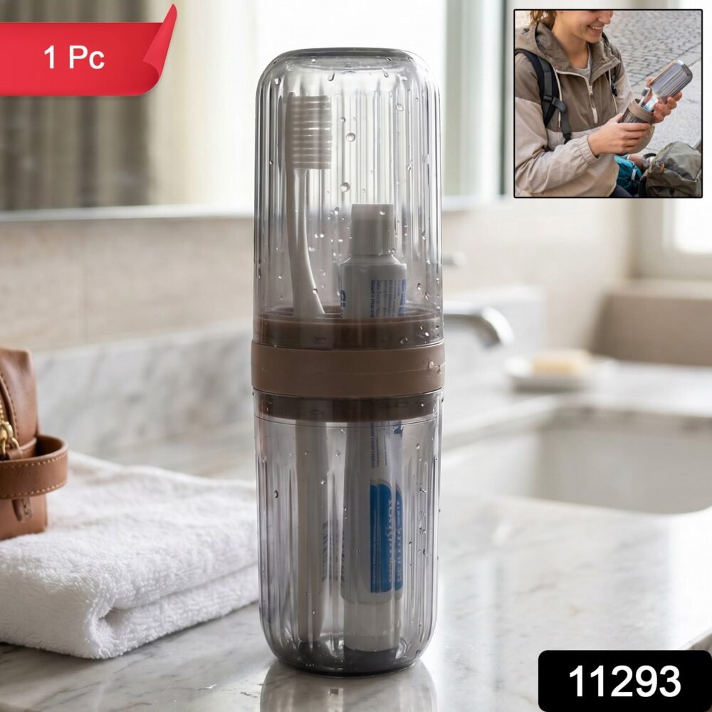 Travel Toothbrush Holder – Compact & Leakproof with Foldable Glass