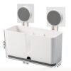 Wall Mounted Toothbrush Holder – 3 Compartments with Adhesive Install