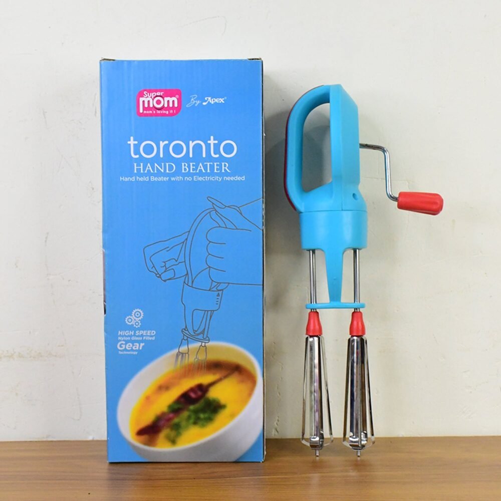 Manual Hand Beater – High-Speed Dual Stainless Steel Whisks