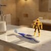 Kids Toothbrush Set – Soft Bristles with Fun Cartoon Robot Toy