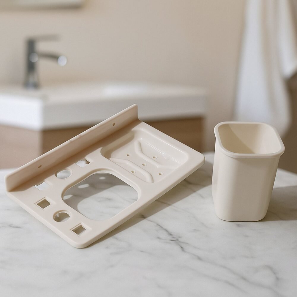 Wall Mounted Toothbrush Holder – 3in1 Multi-Compartment Organizer