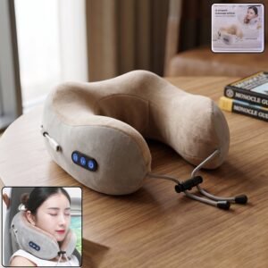 U-Shaped Electric Neck Massage Pillow – Cordless & Rechargeable