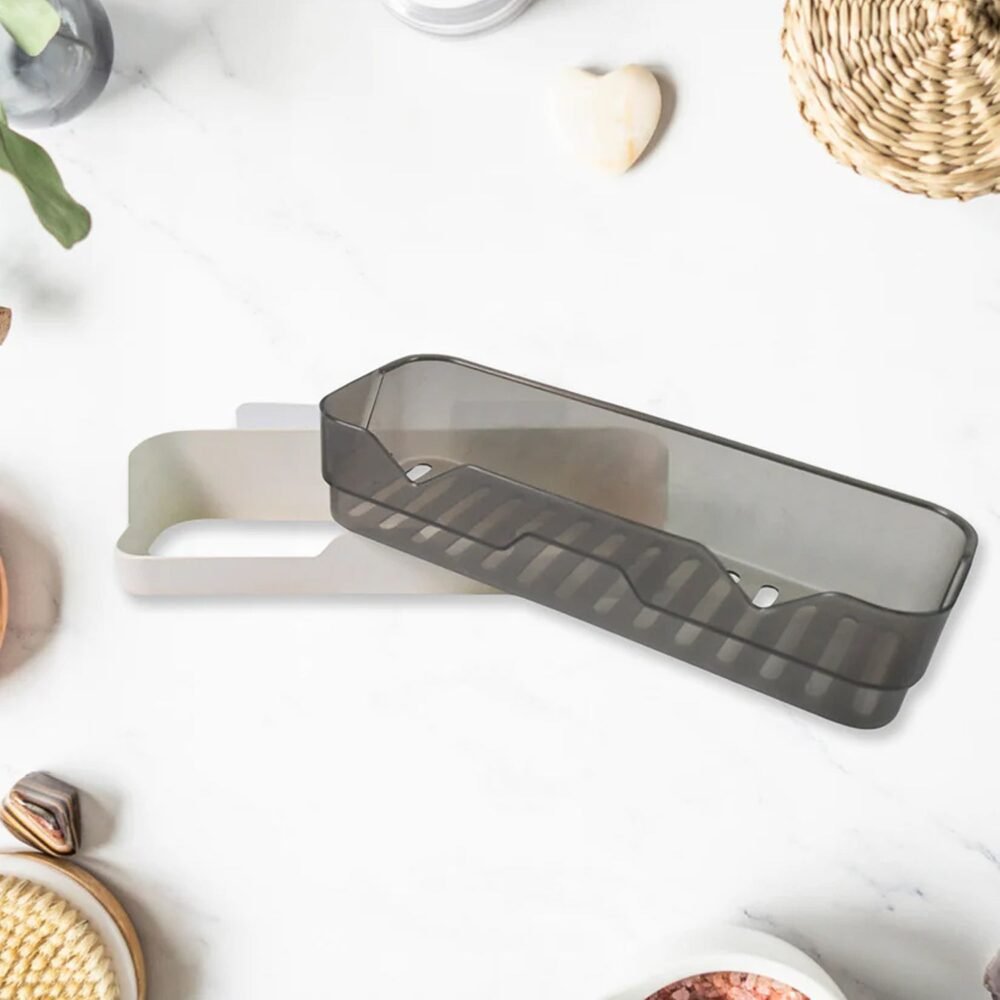 Adhesive Plastic Storage Shelf – Wall Mounted Space Saver