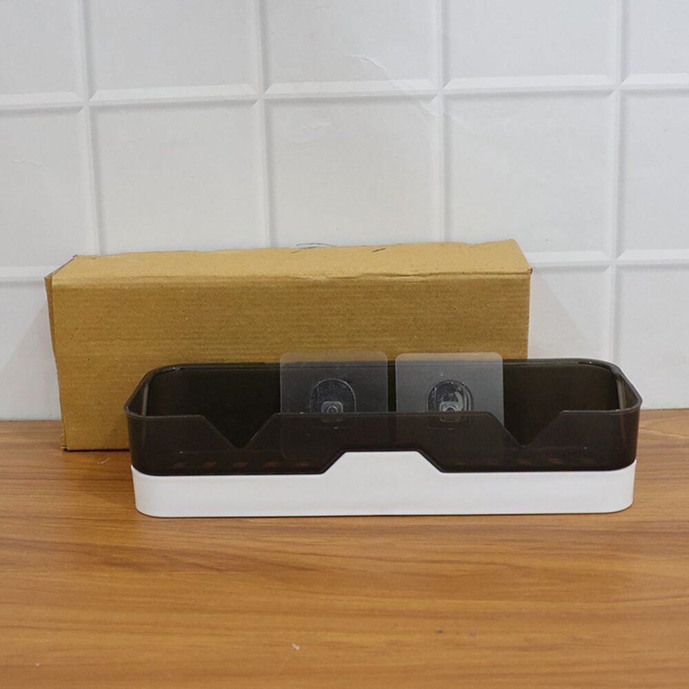 Adhesive Plastic Storage Shelf – Wall Mounted Space Saver