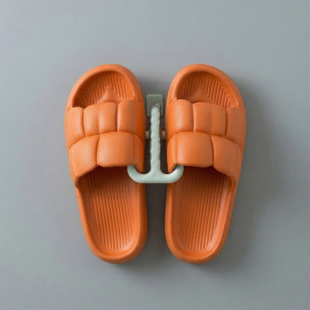 Wall-Mounted Slipper Holder – Space-Saving & Easy to Install
