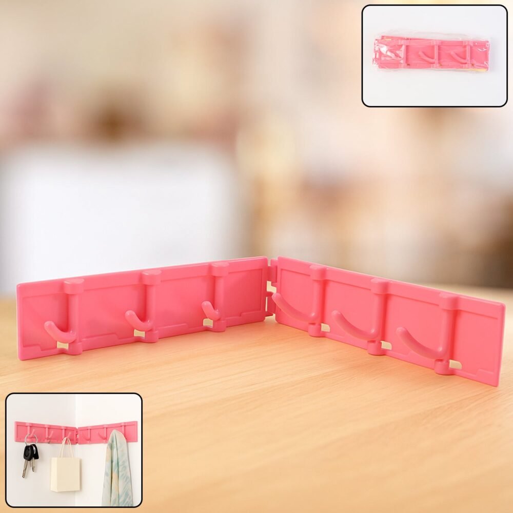 WallStickyHooks-WOSKU-01.jpg Multipurpose Wall-Mounted Hook Rack – Foldable & Rotating 6 Hooks