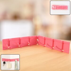WallStickyHooks-WOSKU-01.jpg Multipurpose Wall-Mounted Hook Rack – Foldable & Rotating 6 Hooks