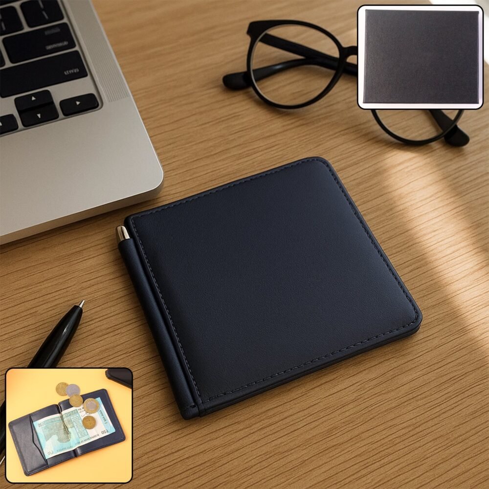 Wallet-WOSKU-01.jpg Slim Bi-Fold Wallet for Men – Compact Stylish Card & Coin Organizer