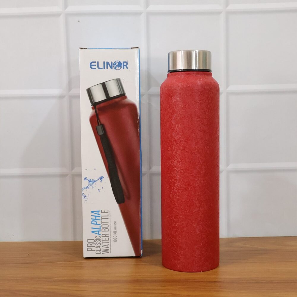 Stainless Steel Water Bottle 1000 ML – Leakproof & Insulated Red