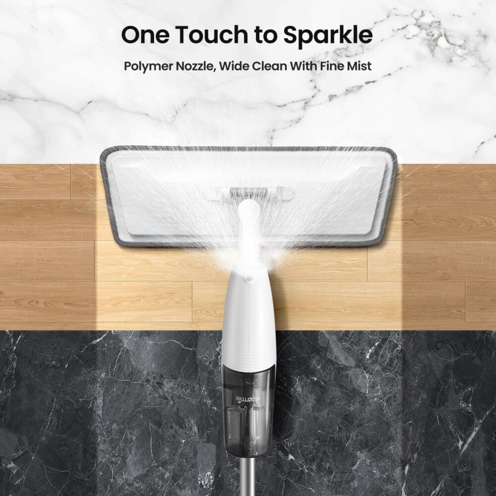 Multipurpose Spray Flat Mop – Easy Handle & Reusable Microfiber Pad