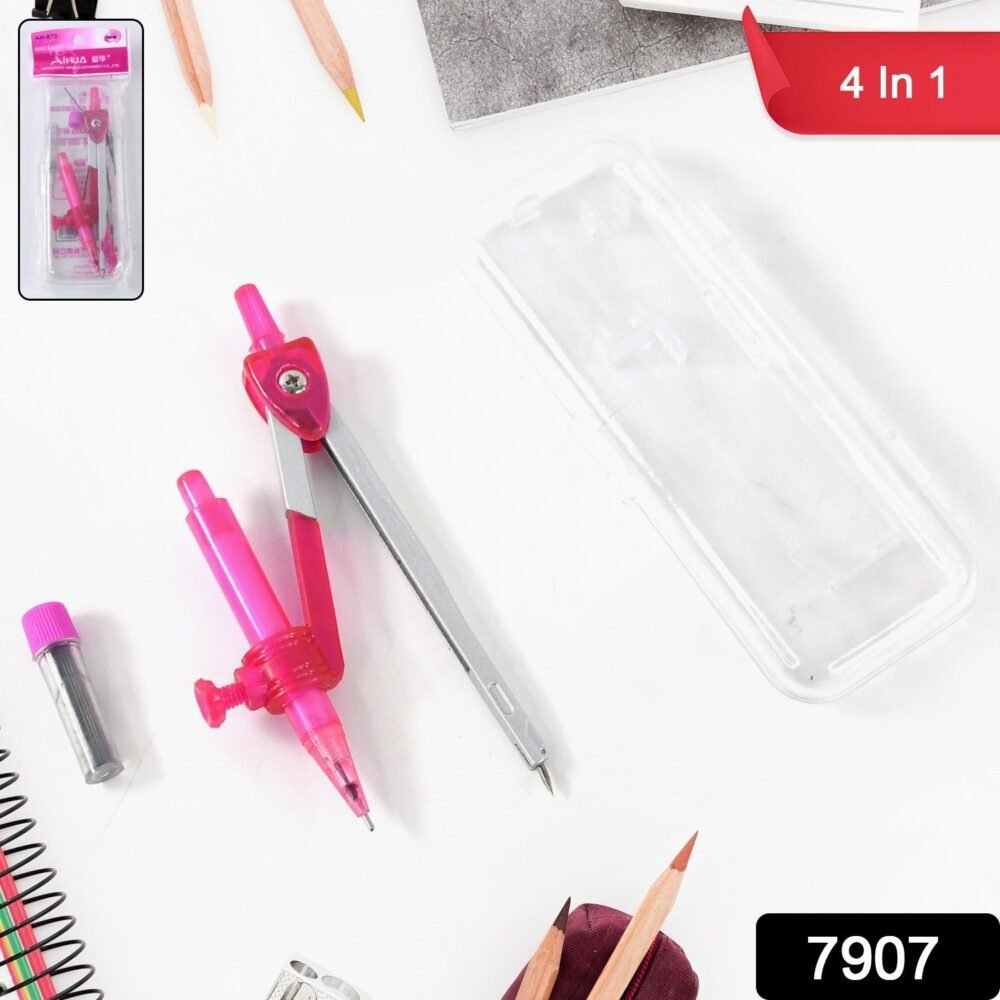 Student Geometry Compass Set – 4-in-1 Precision Drawing Kit