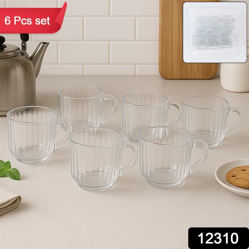 Transparent Plastic Tea Cups Set of 6 – Unbreakable & Lightweight