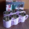 Stainless Steel Tea Cup Set – Elegant 200 ml Double Wall Design