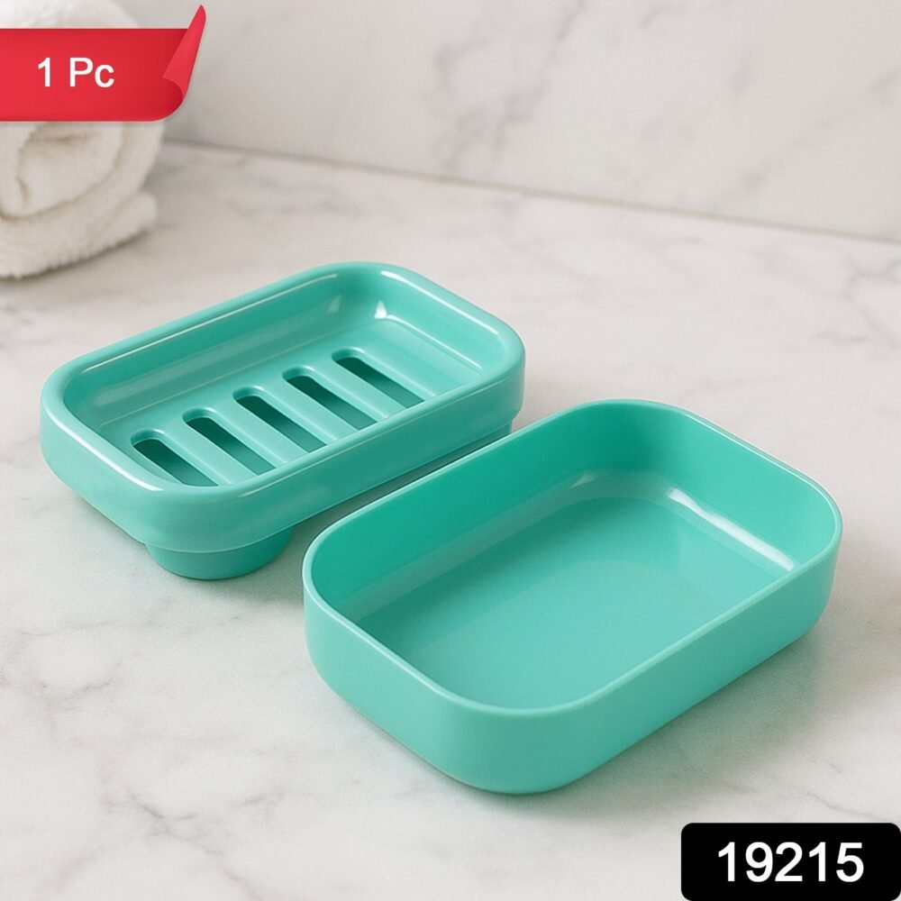 Plastic Soap Case – Leakproof Aqua Green Soap Holder with Drainage