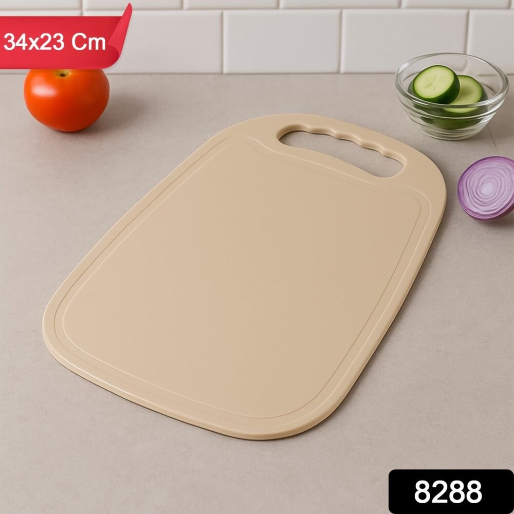 Plastic Chopping Board 34x23 cm – Durable, Non-Slip with Handle