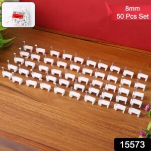 8mm Nail Cable Clips Set – Durable Plastic Wire Holders
